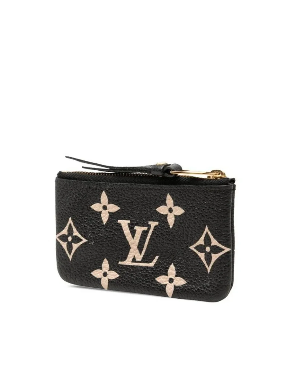 Louis Vuitton Bicolor Monogram Empreinte Pochette Cles Coin Purse Noir Black